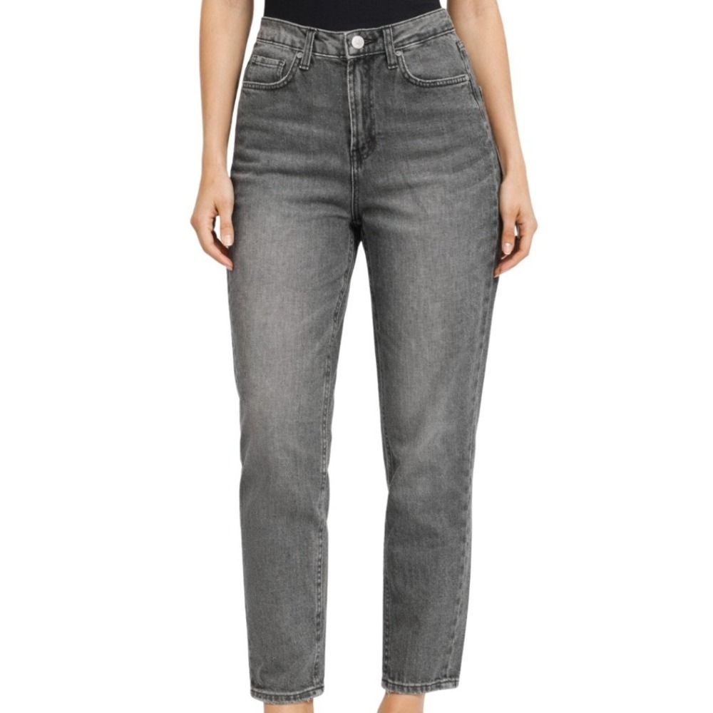 Wild Fable NWT Womens Highest Rise Mom Jeans‎ Washed Gray Size 4 Tapered Leg